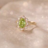 Image 2 of Rosette Peridot Ring