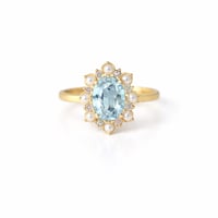Image 1 of Rosette Aquamarine Ring