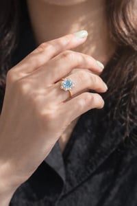 Image 2 of Rosette Aquamarine Ring