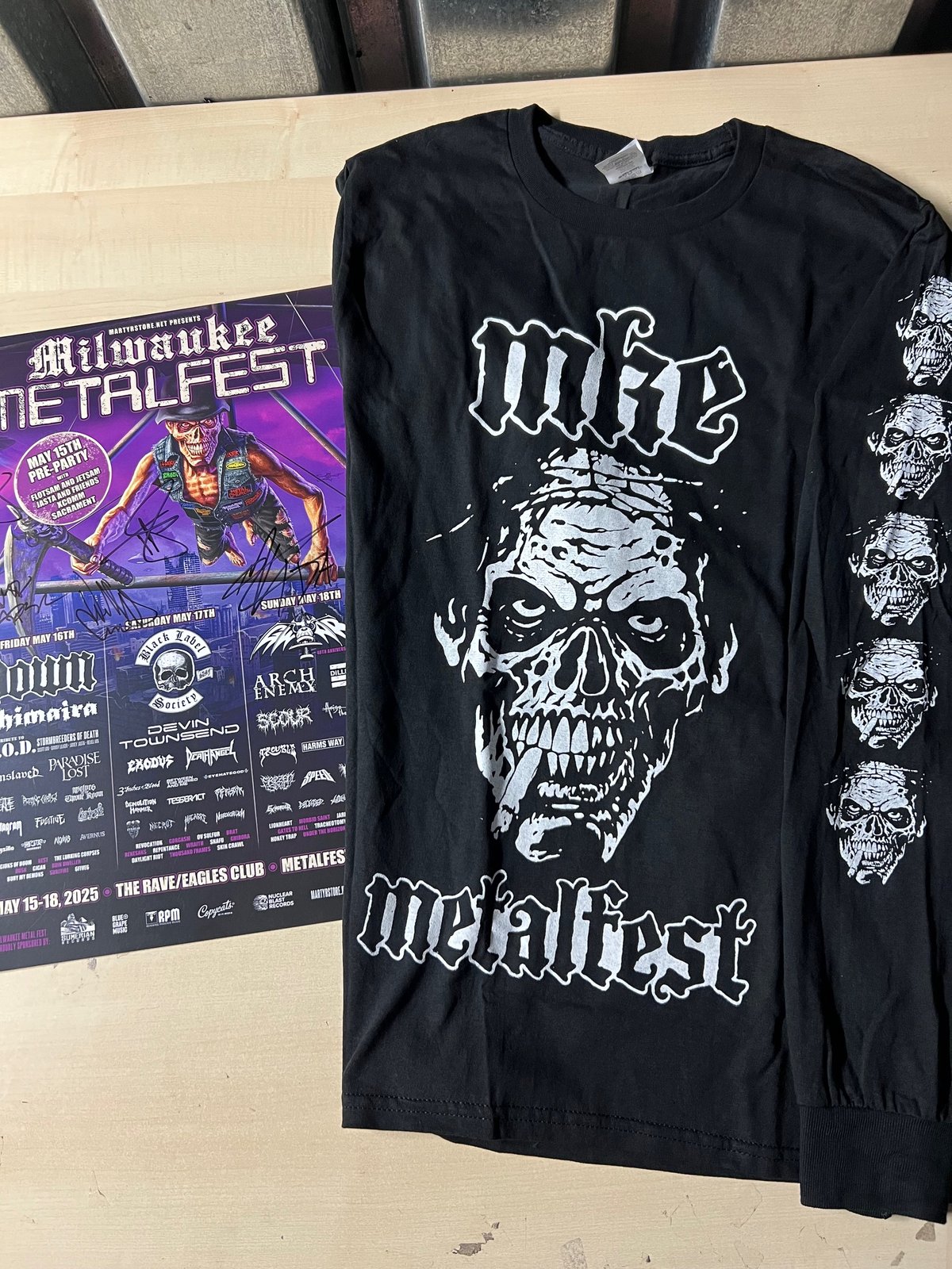 MILWAUKEE METAL FEST 2025 LS SHIRT + SIGNED DEATH ANGEL POSTER