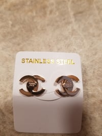 Image 1 of Chanel Earrings Rose Gold