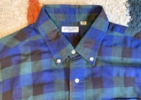 Image 2 of Sugar Cane “light” line knit plaid shirt, size M