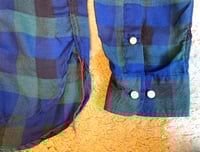Image 4 of Sugar Cane “light” line knit plaid shirt, size M