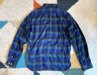 Image 7 of Sugar Cane “light” line knit plaid shirt, size M