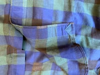 Image 6 of Sugar Cane “light” line knit plaid shirt, size M