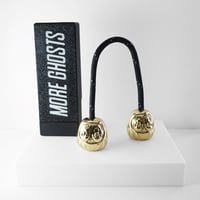 Image 1 of Brass Daruma Begleri: Lucky Japanese Doll Inspired Skill Toy | Heavyweight Begleri