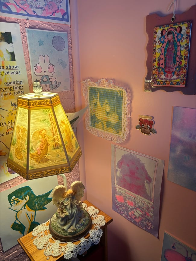 angel anime chibi holographic sticker