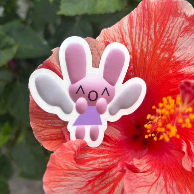 bunny angel sticker