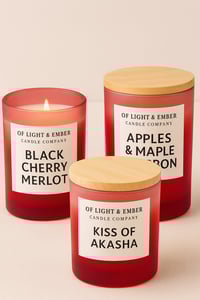 Image 1 of MADE TO ORDER | Frosted Red Gradient Glass Jars