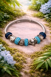 Image 1 of Wild Blue Charm Bracelet