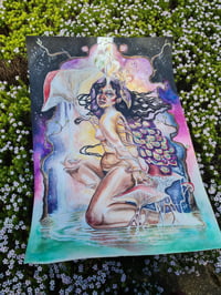 Image 3 of Colouring-in page downloadable PDF – 'Mycelium Reverie'