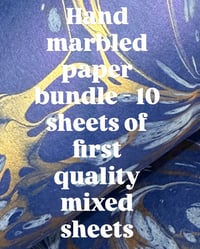 Hand Marbled paper bundle - 10 mixed sheets 