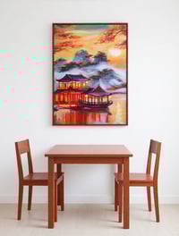 Image 2 of Sunset of the Lakeside(50cm x 70cm)