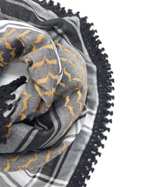 Image 1 of Gold & Grey Keffiyeh