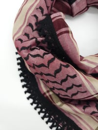 Image 5 of Maroon with Black Tassel Keffiyeh