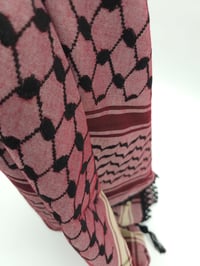 Image 6 of Maroon with Black Tassel Keffiyeh