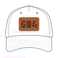 Image 1 of 504 Mid Profile Baseball Cap with Leather Patch (Rectangle)