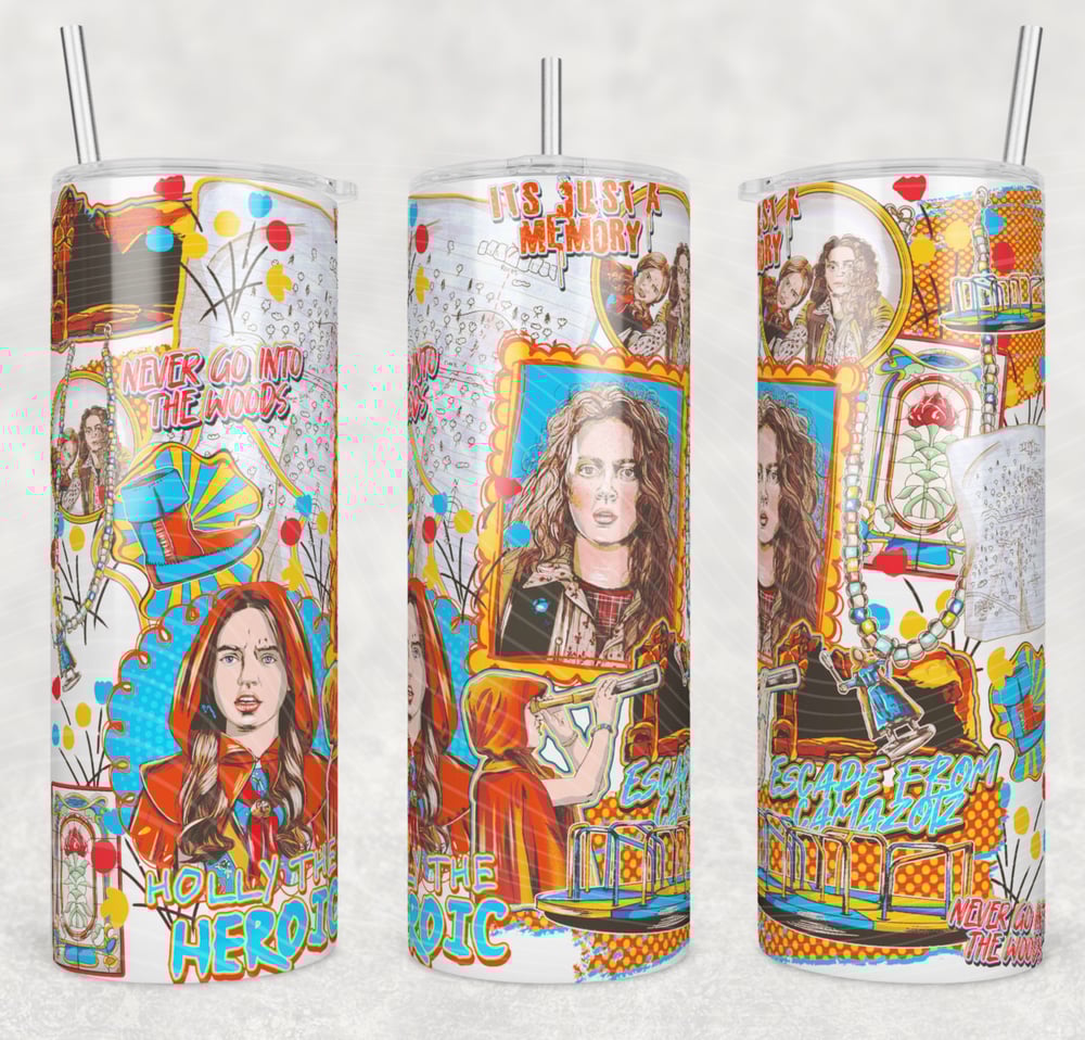 Image of Stranger Things Inspired Sublimation Print Bundle 7 Designs Pack 20oz Skinny Tumbler Wraps
