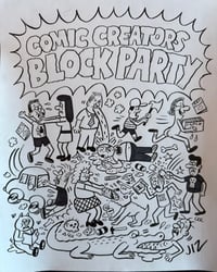 COMIC CREATORS BLOCK PARTY TSHIRT ART