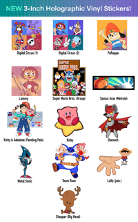 Image 1 of Holographic Vinyl Stickers — 3”  (Choose a Design)