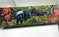 Image 4 of Moss Stomper – cute baby skunk 4x12" painting
