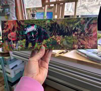 Image 2 of Moss Stomper – cute baby skunk 4x12" painting