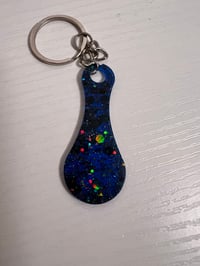 Jeton de caddie bleu à paillettes 