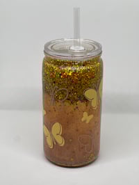 Image 2 of Verre snow globe papillons jaune