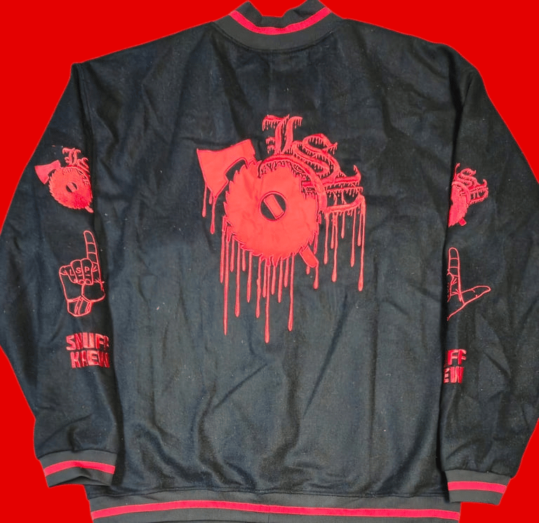 Image of LSP: 2025 RED  LTD EDITION ALL OVER VARSITY JACKET 