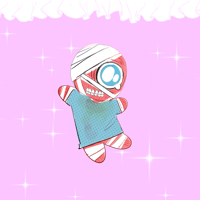 Mouthwashing Curly sticker 