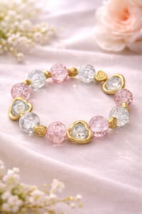 Image 3 of Blush & Gold Harmony Bracelet