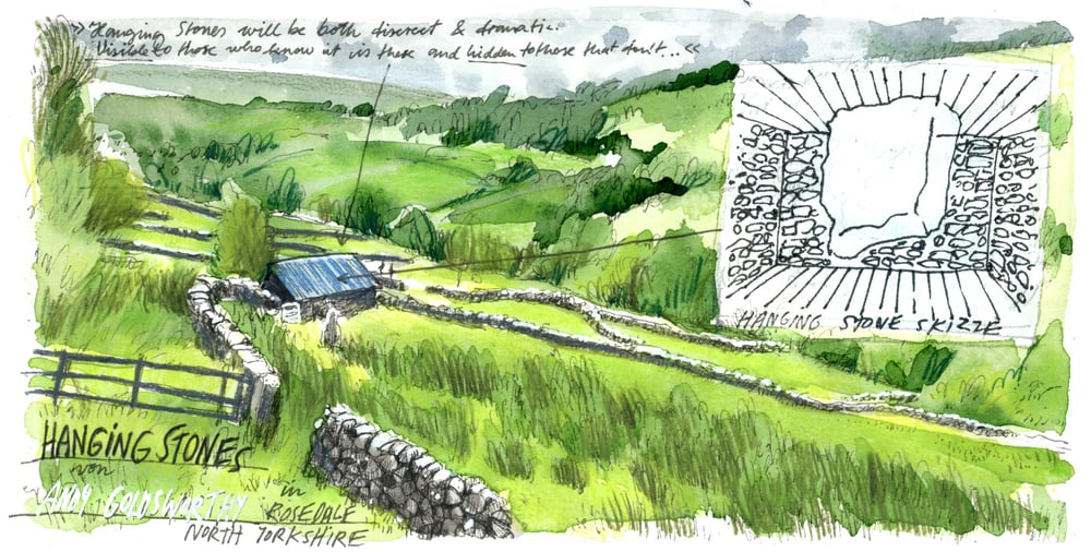 Image of Hanging Stone by Andy Goldsworthy // North Yorkshire