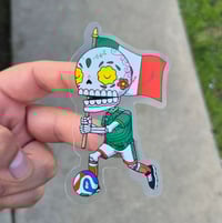 Image 1 of Mexico 2026 Calavera Clear Vinyl Sticker