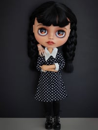 Image 1 of Wednesday Addams Inspired Blythe Doll