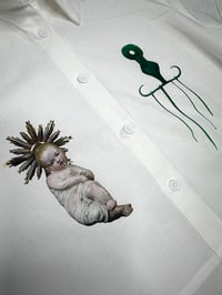 Image 3 of Medieval Cropped White Button Down- XS 1