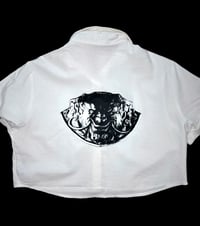 Image 2 of Medieval Cropped White Button Down- Large 1