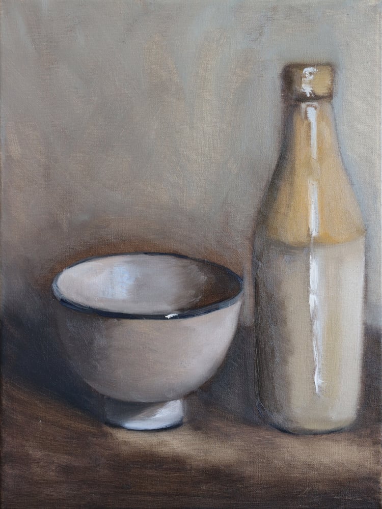 Image of Bouteille et bol