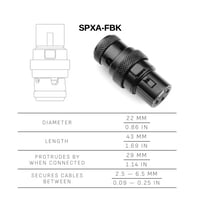 Image 2 of SquarePlug SPXA-FBK Low-Profile 90° Heavy-Duty 3-Pin Female XLR Connector