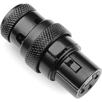 Image 1 of SquarePlug SPXA-FBK Low-Profile 90° Heavy-Duty 3-Pin Female XLR Connector