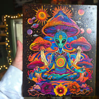 Image 2 of psychedelic Alien Wall Art 