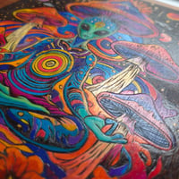 Image 3 of psychedelic Alien Wall Art 