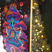 Image 5 of psychedelic Alien Wall Art 