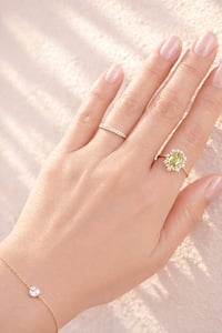 Image 5 of Rosette Peridot Ring
