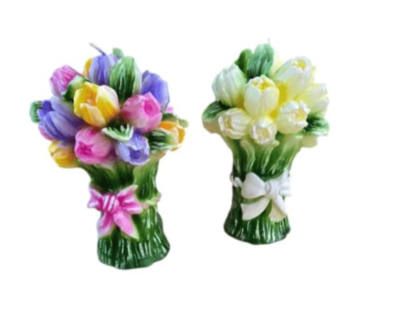 Image of Wax Sculptures/Candles- Easter Flowers, Eggs and Bunnies!