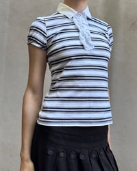 Image 2 of FRILLY STRIPED POLO