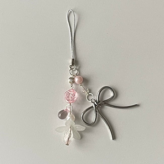 pink bow charm