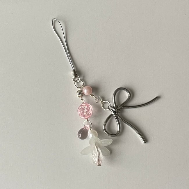 pink bow charm