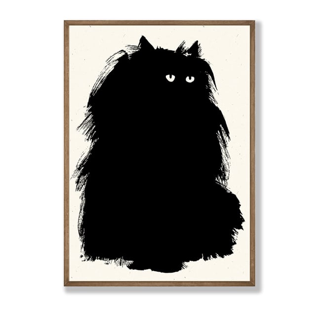 Fluffy Persian Cat - A3 Screen Print