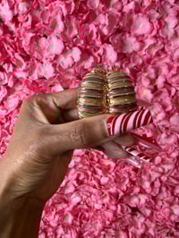 Image 3 of Striped Statement Hoops 