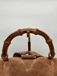 Image 2 of Gucci Bamboo Brown Suede Backpack